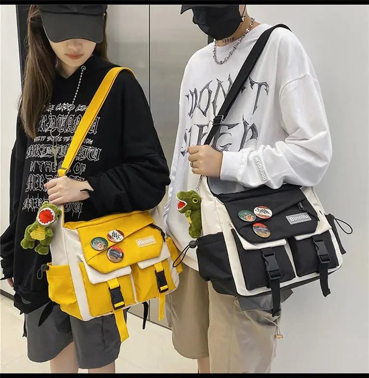 Harajuku Men Nylon Crossbody Bags for Women Messenger Bag Girls School Book Bags Youth Canvas Handbags Shoulder Bag Sac Bolsas - FATAONHarajuku Men Nylon Crossbody Bags for Women Messenger Bag Girls School Book Bags Youth Canvas Handbags Shoulder Bag Sac BolsasMode FemmeFATAON