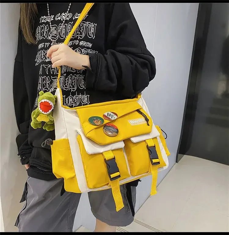 Harajuku Men Nylon Crossbody Bags for Women Messenger Bag Girls School Book Bags Youth Canvas Handbags Shoulder Bag Sac Bolsas - FATAONHarajuku Men Nylon Crossbody Bags for Women Messenger Bag Girls School Book Bags Youth Canvas Handbags Shoulder Bag Sac BolsasMode FemmeFATAON