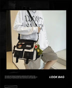 Harajuku Men Nylon Crossbody Bags for Women Messenger Bag Girls School Book Bags Youth Canvas Handbags Shoulder Bag Sac Bolsas - FATAONHarajuku Men Nylon Crossbody Bags for Women Messenger Bag Girls School Book Bags Youth Canvas Handbags Shoulder Bag Sac BolsasMode FemmeFATAON