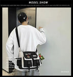Harajuku Men Nylon Crossbody Bags for Women Messenger Bag Girls School Book Bags Youth Canvas Handbags Shoulder Bag Sac Bolsas - FATAONHarajuku Men Nylon Crossbody Bags for Women Messenger Bag Girls School Book Bags Youth Canvas Handbags Shoulder Bag Sac BolsasMode FemmeFATAON