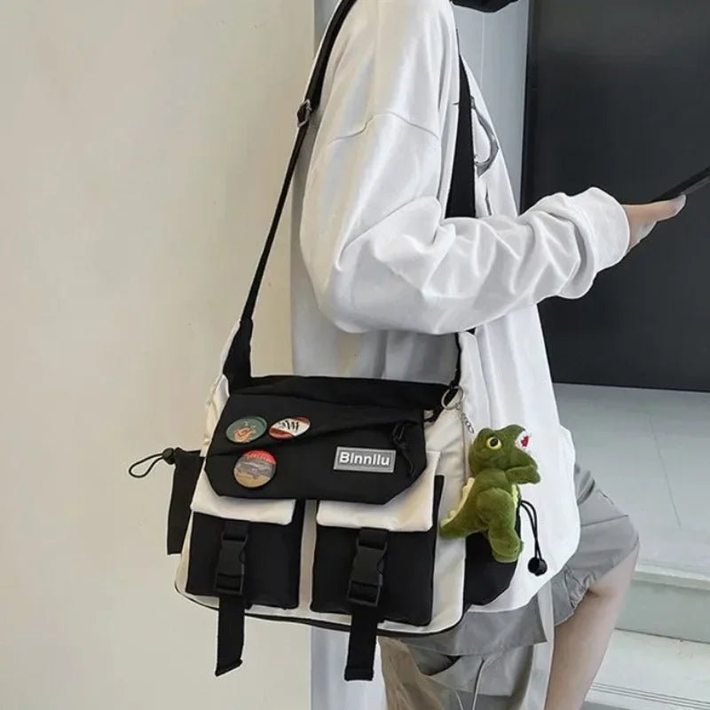 Harajuku Men Nylon Crossbody Bags for Women Messenger Bag Girls School Book Bags Youth Canvas Handbags Shoulder Bag Sac Bolsas - FATAONHarajuku Men Nylon Crossbody Bags for Women Messenger Bag Girls School Book Bags Youth Canvas Handbags Shoulder Bag Sac BolsasMode FemmeFATAON