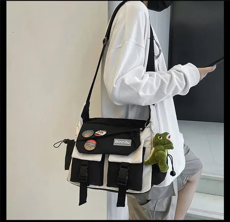 Harajuku Men Nylon Crossbody Bags for Women Messenger Bag Girls School Book Bags Youth Canvas Handbags Shoulder Bag Sac Bolsas - FATAONHarajuku Men Nylon Crossbody Bags for Women Messenger Bag Girls School Book Bags Youth Canvas Handbags Shoulder Bag Sac BolsasMode FemmeFATAON