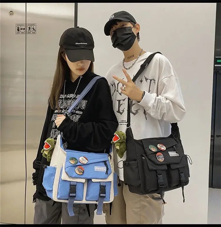 Harajuku Men Nylon Crossbody Bags for Women Messenger Bag Girls School Book Bags Youth Canvas Handbags Shoulder Bag Sac Bolsas - FATAONHarajuku Men Nylon Crossbody Bags for Women Messenger Bag Girls School Book Bags Youth Canvas Handbags Shoulder Bag Sac BolsasMode FemmeFATAON