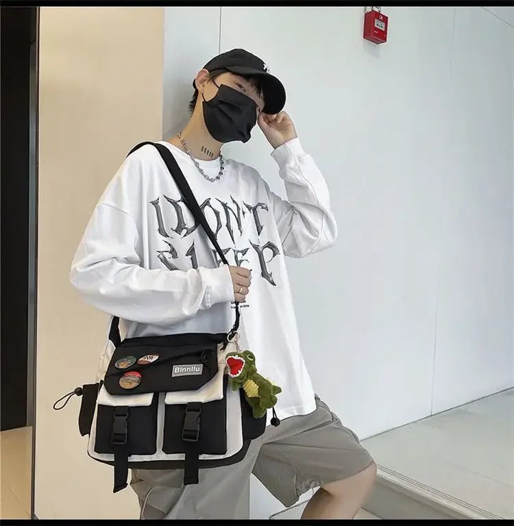 Harajuku Men Nylon Crossbody Bags for Women Messenger Bag Girls School Book Bags Youth Canvas Handbags Shoulder Bag Sac Bolsas - FATAONHarajuku Men Nylon Crossbody Bags for Women Messenger Bag Girls School Book Bags Youth Canvas Handbags Shoulder Bag Sac BolsasMode FemmeFATAON