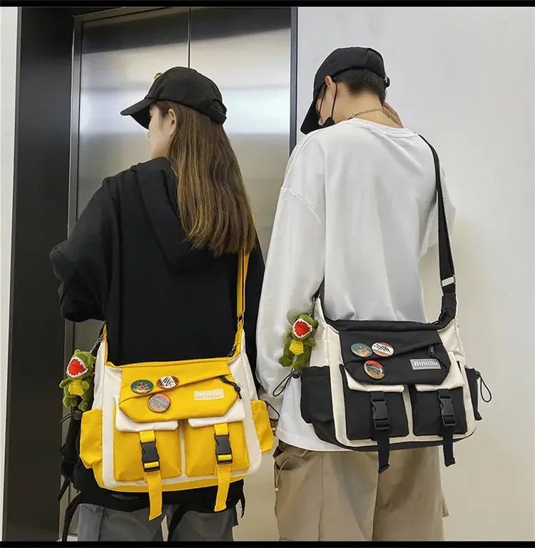 Harajuku Men Nylon Crossbody Bags for Women Messenger Bag Girls School Book Bags Youth Canvas Handbags Shoulder Bag Sac Bolsas - FATAONHarajuku Men Nylon Crossbody Bags for Women Messenger Bag Girls School Book Bags Youth Canvas Handbags Shoulder Bag Sac BolsasMode FemmeFATAON