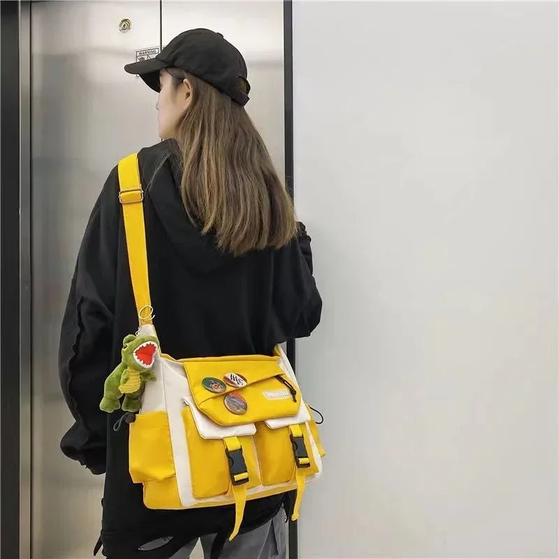 Harajuku Men Nylon Crossbody Bags for Women Messenger Bag Girls School Book Bags Youth Canvas Handbags Shoulder Bag Sac Bolsas - FATAONHarajuku Men Nylon Crossbody Bags for Women Messenger Bag Girls School Book Bags Youth Canvas Handbags Shoulder Bag Sac BolsasMode FemmeFATAON