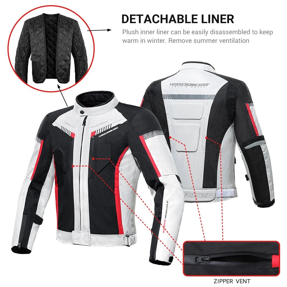 HEROBIKER veste de Moto imperméable homme veste de course pantalon de Moto portable vêtements de Moto avec Protection EVA - FATAONHEROBIKER veste de Moto imperméable homme veste de course pantalon de Moto portable vêtements de Moto avec Protection EVAAccessoires MotoFATAON
