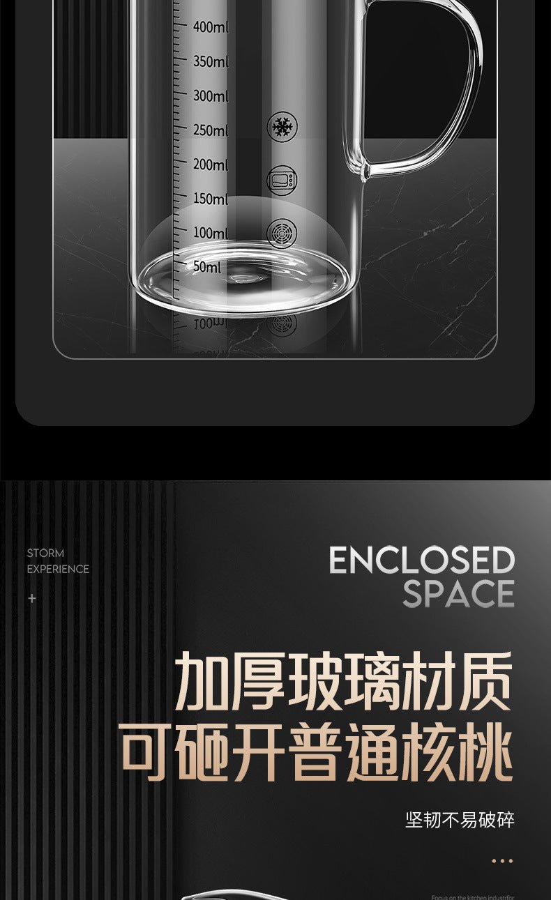 High Borosilicate Glass Scale Milk Cup Household High Temperature Resistant Water Cup with Lid Microwave Soybean Milk Cup Breakfast Cup - FATAONHigh Borosilicate Glass Scale Milk Cup Household High Temperature Resistant Water Cup with Lid Microwave Soybean Milk Cup Breakfast CupSolutions MaisonFATAON