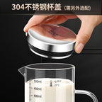 High Borosilicate Glass Scale Milk Cup Household High Temperature Resistant Water Cup with Lid Microwave Soybean Milk Cup Breakfast Cup - FATAONHigh Borosilicate Glass Scale Milk Cup Household High Temperature Resistant Water Cup with Lid Microwave Soybean Milk Cup Breakfast CupSolutions MaisonFATAON