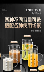 High Borosilicate Glass Scale Milk Cup Household High Temperature Resistant Water Cup with Lid Microwave Soybean Milk Cup Breakfast Cup - FATAONHigh Borosilicate Glass Scale Milk Cup Household High Temperature Resistant Water Cup with Lid Microwave Soybean Milk Cup Breakfast CupSolutions MaisonFATAON
