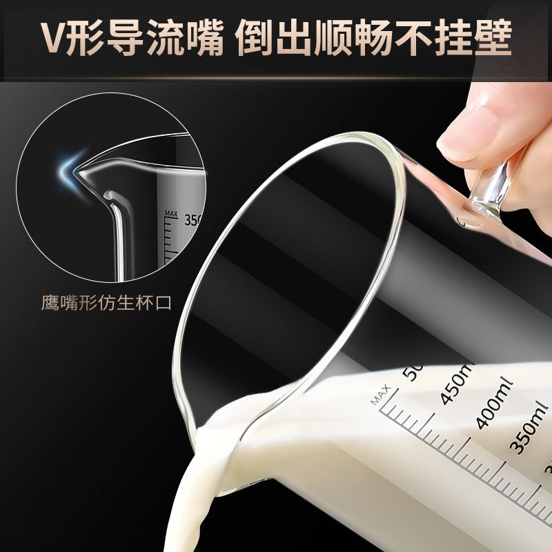 High Borosilicate Glass Scale Milk Cup Household High Temperature Resistant Water Cup with Lid Microwave Soybean Milk Cup Breakfast Cup - FATAONHigh Borosilicate Glass Scale Milk Cup Household High Temperature Resistant Water Cup with Lid Microwave Soybean Milk Cup Breakfast CupSolutions MaisonFATAON