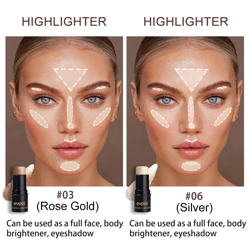 Highlighting&Bronzer Brightening Blusher Rouge Concealer Pen Lasting Corrector Contouring Cosmetics - #product_typeFATAON