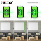 HILDA Laser Level Meter 2 - Lines Cross Green Level Laser Horizontal & Vertical Nivel Laser Self - Leveling - Fix & GoHILDA Laser Level Meter 2 - Lines Cross Green Level Laser Horizontal & Vertical Nivel Laser Self - LevelingOutils & MesureFix & Go