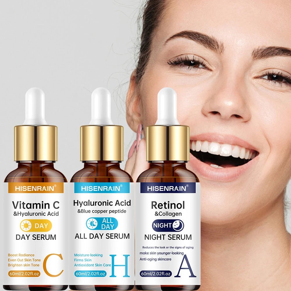 HISENRAIN Sérum Vitamine C + Rétinol + Acide Hyaluronique Duo | Combo éclaircissant et hydratation anti-âge | Pour tout type de peau. - FATAONHISENRAIN Sérum Vitamine C + Rétinol + Acide Hyaluronique Duo | Combo éclaircissant et hydratation anti-âge | Pour tout type de peau.Beauty & CosmétiquesFATAON