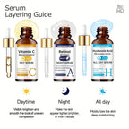 HISENRAIN Sérum Vitamine C + Rétinol + Acide Hyaluronique Duo | Combo éclaircissant et hydratation anti-âge | Pour tout type de peau. - FATAONHISENRAIN Sérum Vitamine C + Rétinol + Acide Hyaluronique Duo | Combo éclaircissant et hydratation anti-âge | Pour tout type de peau.Beauty & CosmétiquesFATAON