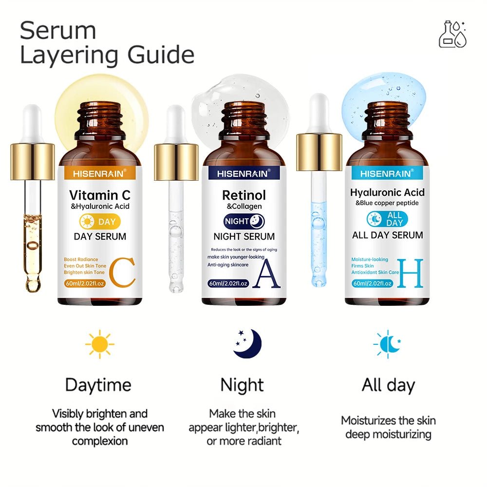 HISENRAIN Sérum Vitamine C + Rétinol + Acide Hyaluronique Duo | Combo éclaircissant et hydratation anti-âge | Pour tout type de peau. - FATAONHISENRAIN Sérum Vitamine C + Rétinol + Acide Hyaluronique Duo | Combo éclaircissant et hydratation anti-âge | Pour tout type de peau.Beauty & CosmétiquesFATAON