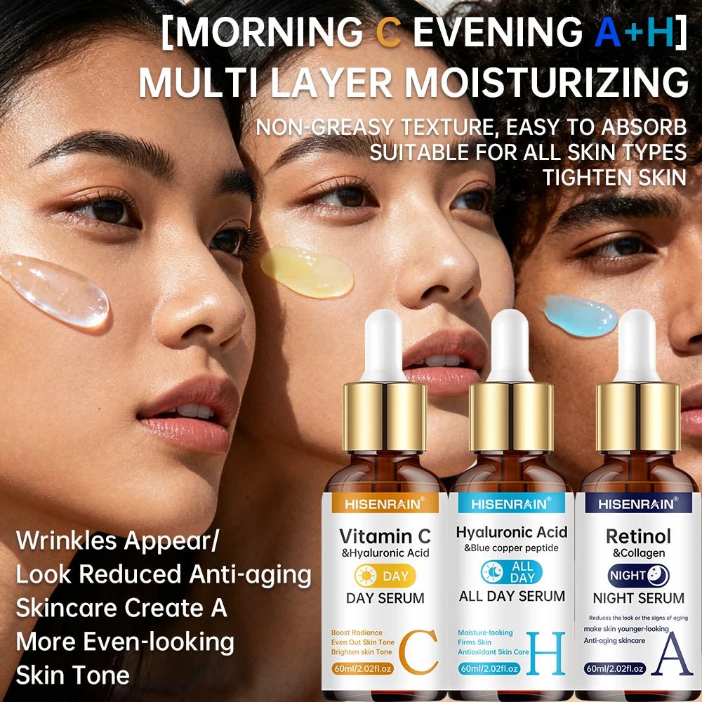 HISENRAIN Sérum Vitamine C + Rétinol + Acide Hyaluronique Duo | Combo éclaircissant et hydratation anti-âge | Pour tout type de peau. - FATAONHISENRAIN Sérum Vitamine C + Rétinol + Acide Hyaluronique Duo | Combo éclaircissant et hydratation anti-âge | Pour tout type de peau.Beauty & CosmétiquesFATAON
