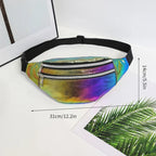Holographic Fanny Pack Hologram Waist Bag Laser Beach Travel Banana Hip Bum Zip Waist Bags Women Belt Bag For Girls - FATAONHolographic Fanny Pack Hologram Waist Bag Laser Beach Travel Banana Hip Bum Zip Waist Bags Women Belt Bag For GirlsMode FemmeFATAON
