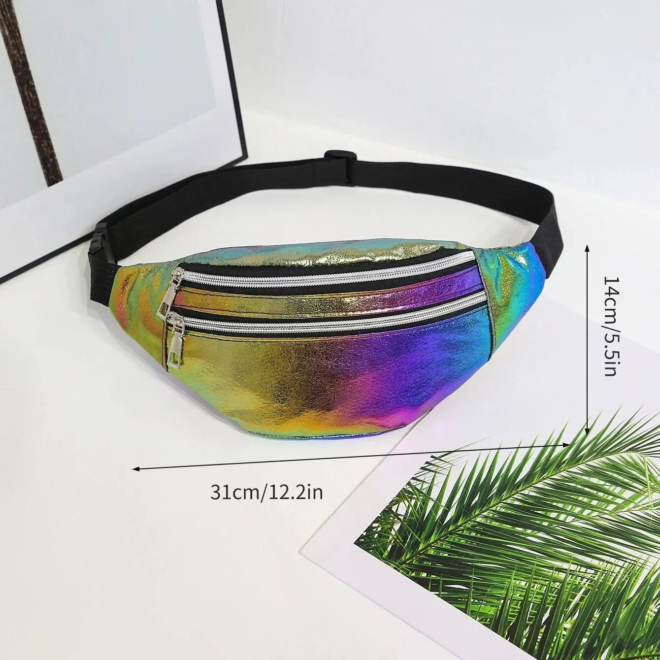 Holographic Fanny Pack Hologram Waist Bag Laser Beach Travel Banana Hip Bum Zip Waist Bags Women Belt Bag For Girls - FATAONHolographic Fanny Pack Hologram Waist Bag Laser Beach Travel Banana Hip Bum Zip Waist Bags Women Belt Bag For GirlsMode FemmeFATAON