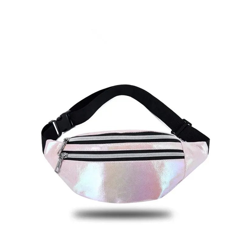 Holographic Fanny Pack Hologram Waist Bag Laser Beach Travel Banana Hip Bum Zip Waist Bags Women Belt Bag For Girls - FATAONHolographic Fanny Pack Hologram Waist Bag Laser Beach Travel Banana Hip Bum Zip Waist Bags Women Belt Bag For GirlsMode FemmeFATAON