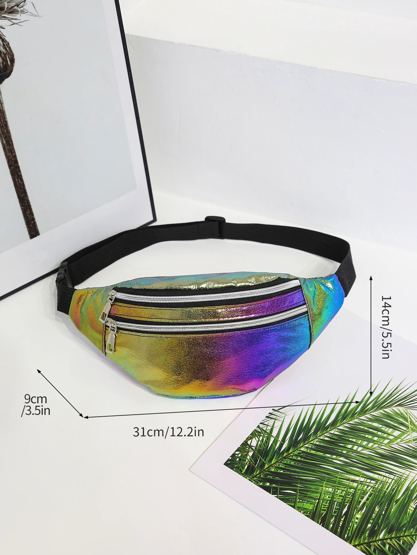 Holographic Fanny Pack Hologram Waist Bag Laser Beach Travel Banana Hip Bum Zip Waist Bags Women Belt Bag For Girls - FATAONHolographic Fanny Pack Hologram Waist Bag Laser Beach Travel Banana Hip Bum Zip Waist Bags Women Belt Bag For GirlsMode FemmeFATAON