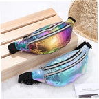 Holographic Fanny Pack Hologram Waist Bag Laser Beach Travel Banana Hip Bum Zip Waist Bags Women Belt Bag For Girls - FATAONHolographic Fanny Pack Hologram Waist Bag Laser Beach Travel Banana Hip Bum Zip Waist Bags Women Belt Bag For GirlsMode FemmeFATAON