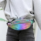 Holographic Fanny Pack Hologram Waist Bag Laser Beach Travel Banana Hip Bum Zip Waist Bags Women Belt Bag For Girls - FATAONHolographic Fanny Pack Hologram Waist Bag Laser Beach Travel Banana Hip Bum Zip Waist Bags Women Belt Bag For GirlsMode FemmeFATAON