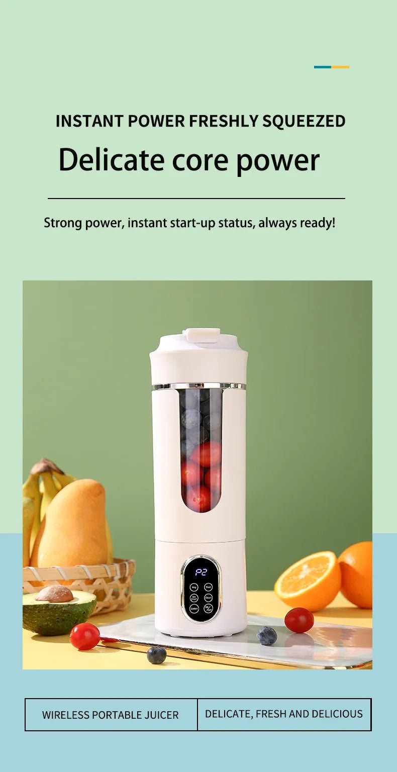 HOMEFISH - Gobelet à jus portable rechargeable compact - Mixeur multifonctionnel pour étudiants - Machine à jus frais à emporter - FATAONHOMEFISH - Gobelet à jus portable rechargeable compact - Mixeur multifonctionnel pour étudiants - Machine à jus frais à emporterSolutions MaisonFATAON
