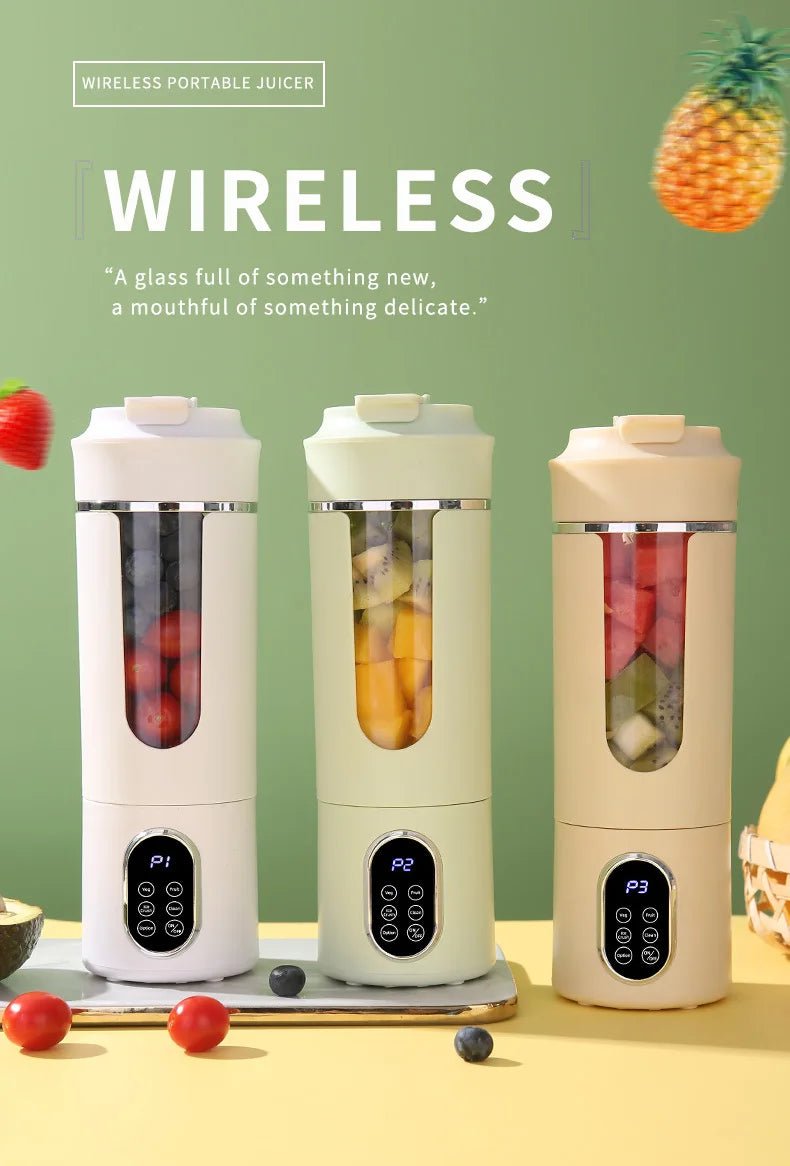 HOMEFISH - Gobelet à jus portable rechargeable compact - Mixeur multifonctionnel pour étudiants - Machine à jus frais à emporter - FATAONHOMEFISH - Gobelet à jus portable rechargeable compact - Mixeur multifonctionnel pour étudiants - Machine à jus frais à emporterSolutions MaisonFATAON