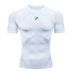 Hommes course Compression T-shirt à manches courtes Sport t-shirts Gym Fitness Sportshirts mâle Jogging survêtement Homme athlétique chemise hauts - FATAONHommes course Compression T-shirt à manches courtes Sport t-shirts Gym Fitness Sportshirts mâle Jogging survêtement Homme athlétique chemise hautsMode HommeFATAON