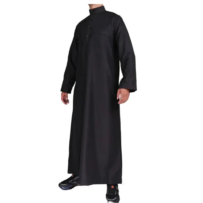 Hommes décontracté caftan ample musulman Thobe Jubba Dishdasha Thawb Robe islamique Abaya arabe couleur unie Robe - FATAONHommes décontracté caftan ample musulman Thobe Jubba Dishdasha Thawb Robe islamique Abaya arabe couleur unie RobeMode HommeFATAON