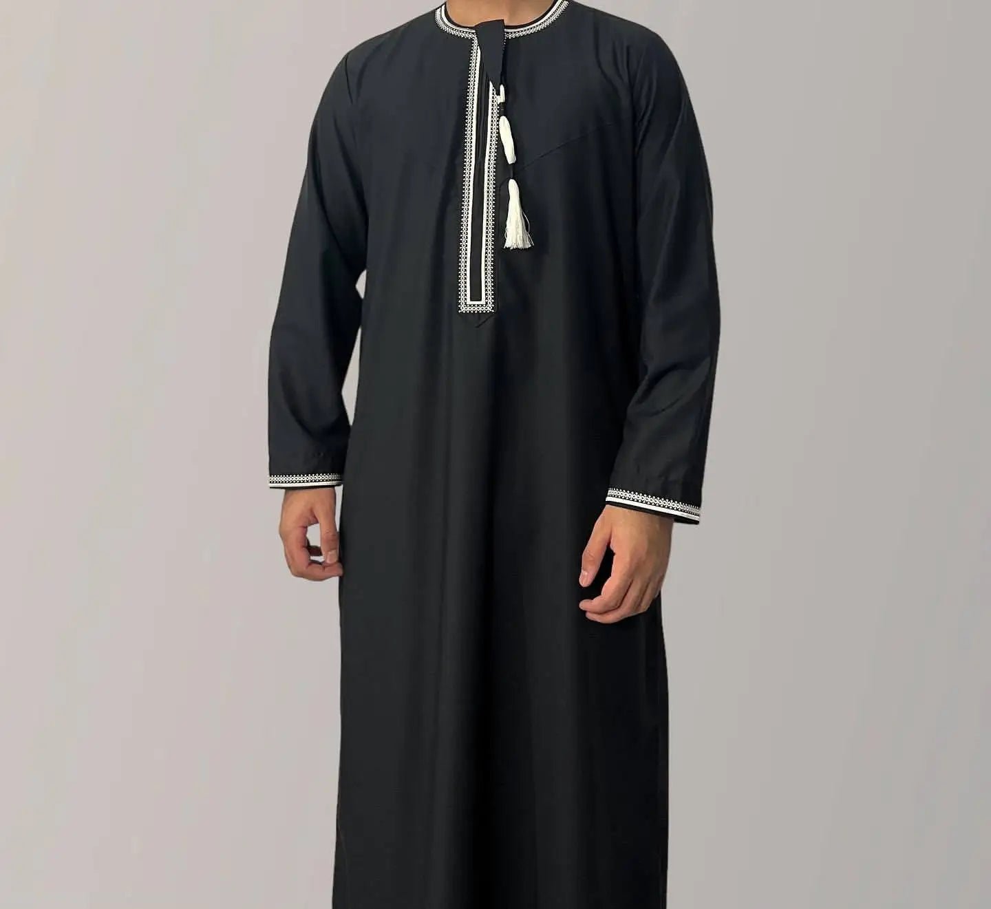 Hommes musulmans à manches longues Robe pull Aman Abaya Jubba Thobe pour hommes saoudien arabe caftan Islam vêtements Rayer Robe Afghan mâle - FATAONHommes musulmans à manches longues Robe pull Aman Abaya Jubba Thobe pour hommes saoudien arabe caftan Islam vêtements Rayer Robe Afghan mâleMode HommeFATAON