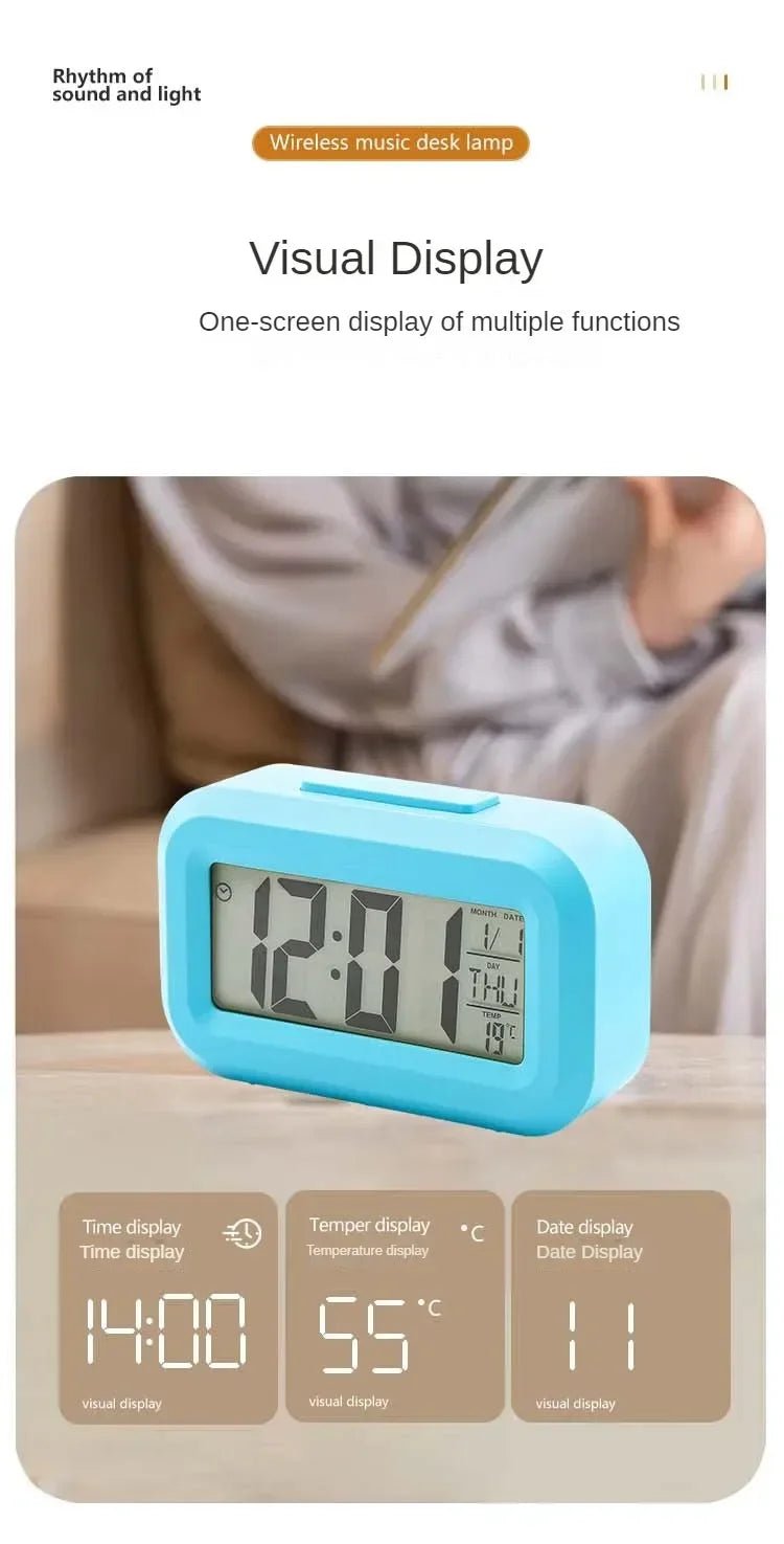 Horloge numérique de bureau Alarme de bureau multifonctionnelle rétroéclairée par LED, décorations de table, électronique électronique, calendrier, données, mur - FATAONHorloge numérique de bureau Alarme de bureau multifonctionnelle rétroéclairée par LED, décorations de table, électronique électronique, calendrier, données, murSolutions MaisonFATAON