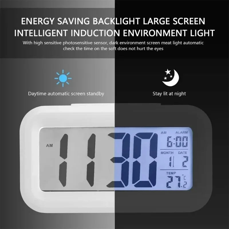 Horloge numérique de bureau Alarme de bureau multifonctionnelle rétroéclairée par LED, décorations de table, électronique électronique, calendrier, données, mur - FATAONHorloge numérique de bureau Alarme de bureau multifonctionnelle rétroéclairée par LED, décorations de table, électronique électronique, calendrier, données, murSolutions MaisonFATAON