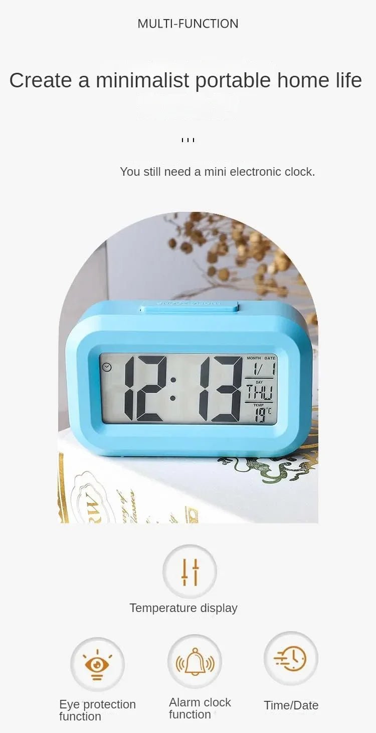 Horloge numérique de bureau Alarme de bureau multifonctionnelle rétroéclairée par LED, décorations de table, électronique électronique, calendrier, données, mur - FATAONHorloge numérique de bureau Alarme de bureau multifonctionnelle rétroéclairée par LED, décorations de table, électronique électronique, calendrier, données, murSolutions MaisonFATAON