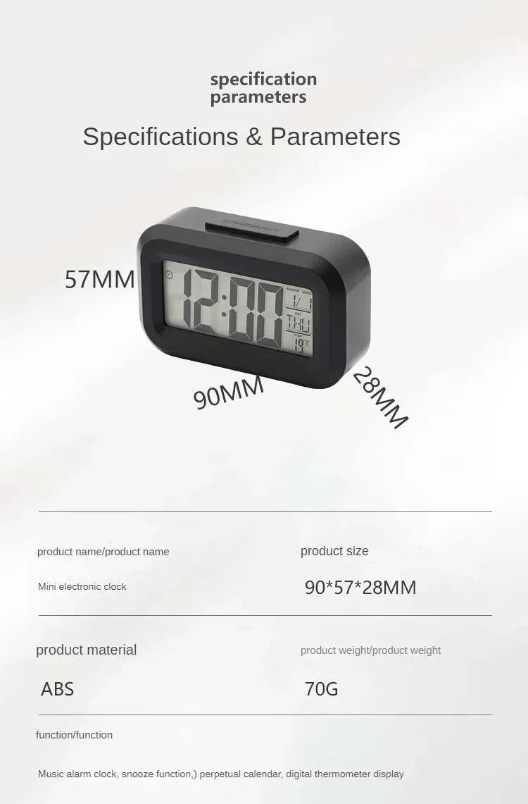 Horloge numérique de bureau Alarme de bureau multifonctionnelle rétroéclairée par LED, décorations de table, électronique électronique, calendrier, données, mur - FATAONHorloge numérique de bureau Alarme de bureau multifonctionnelle rétroéclairée par LED, décorations de table, électronique électronique, calendrier, données, murSolutions MaisonFATAON