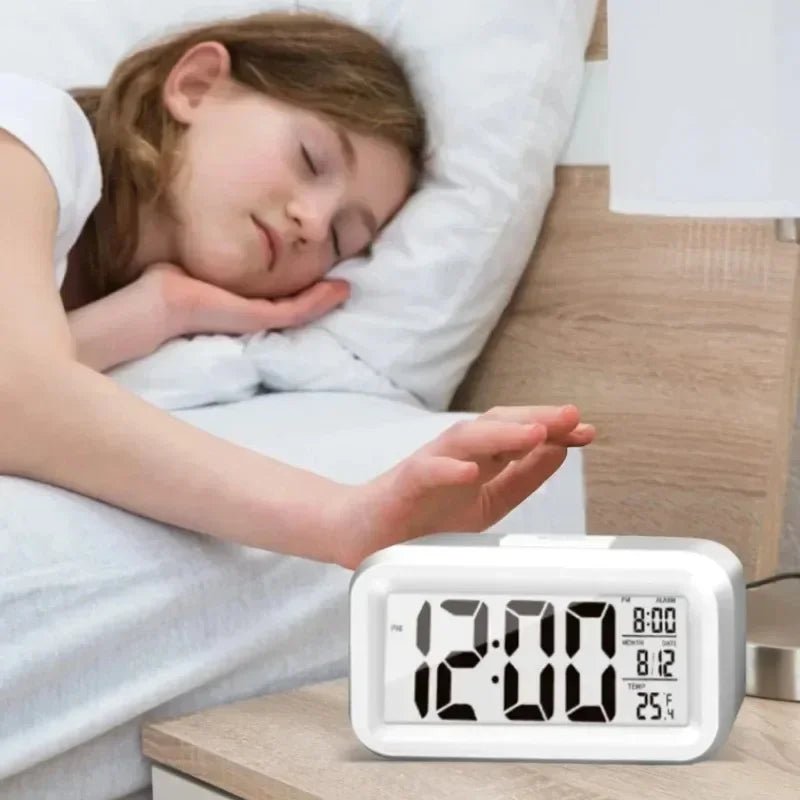 Horloge numérique de bureau Alarme de bureau multifonctionnelle rétroéclairée par LED, décorations de table, électronique électronique, calendrier, données, mur - FATAONHorloge numérique de bureau Alarme de bureau multifonctionnelle rétroéclairée par LED, décorations de table, électronique électronique, calendrier, données, murSolutions MaisonFATAON