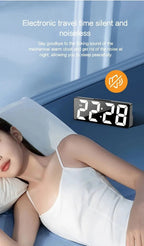 Horloge numérique LED, réveil lumineux, horloge électronique de bureau pour chambre à coucher, avec affichage de la température, luminosité réglable. - FATAONHorloge numérique LED, réveil lumineux, horloge électronique de bureau pour chambre à coucher, avec affichage de la température, luminosité réglable.Solutions MaisonFATAON