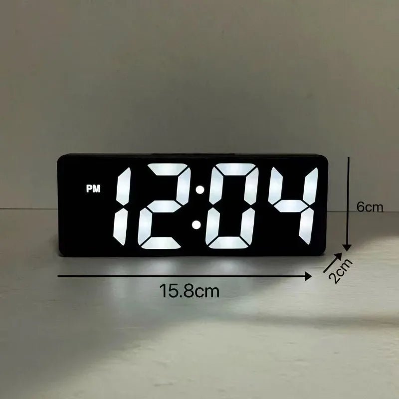 Horloge numérique LED, réveil lumineux, horloge électronique de bureau pour chambre à coucher, avec affichage de la température, luminosité réglable. - FATAONHorloge numérique LED, réveil lumineux, horloge électronique de bureau pour chambre à coucher, avec affichage de la température, luminosité réglable.Solutions MaisonFATAON