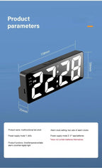 Horloge numérique LED, réveil lumineux, horloge électronique de bureau pour chambre à coucher, avec affichage de la température, luminosité réglable. - FATAONHorloge numérique LED, réveil lumineux, horloge électronique de bureau pour chambre à coucher, avec affichage de la température, luminosité réglable.Solutions MaisonFATAON