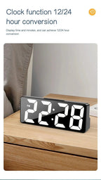 Horloge numérique LED, réveil lumineux, horloge électronique de bureau pour chambre à coucher, avec affichage de la température, luminosité réglable. - FATAONHorloge numérique LED, réveil lumineux, horloge électronique de bureau pour chambre à coucher, avec affichage de la température, luminosité réglable.Solutions MaisonFATAON