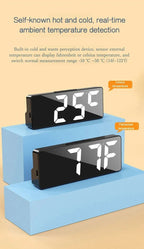 Horloge numérique LED, réveil lumineux, horloge électronique de bureau pour chambre à coucher, avec affichage de la température, luminosité réglable. - FATAONHorloge numérique LED, réveil lumineux, horloge électronique de bureau pour chambre à coucher, avec affichage de la température, luminosité réglable.Solutions MaisonFATAON