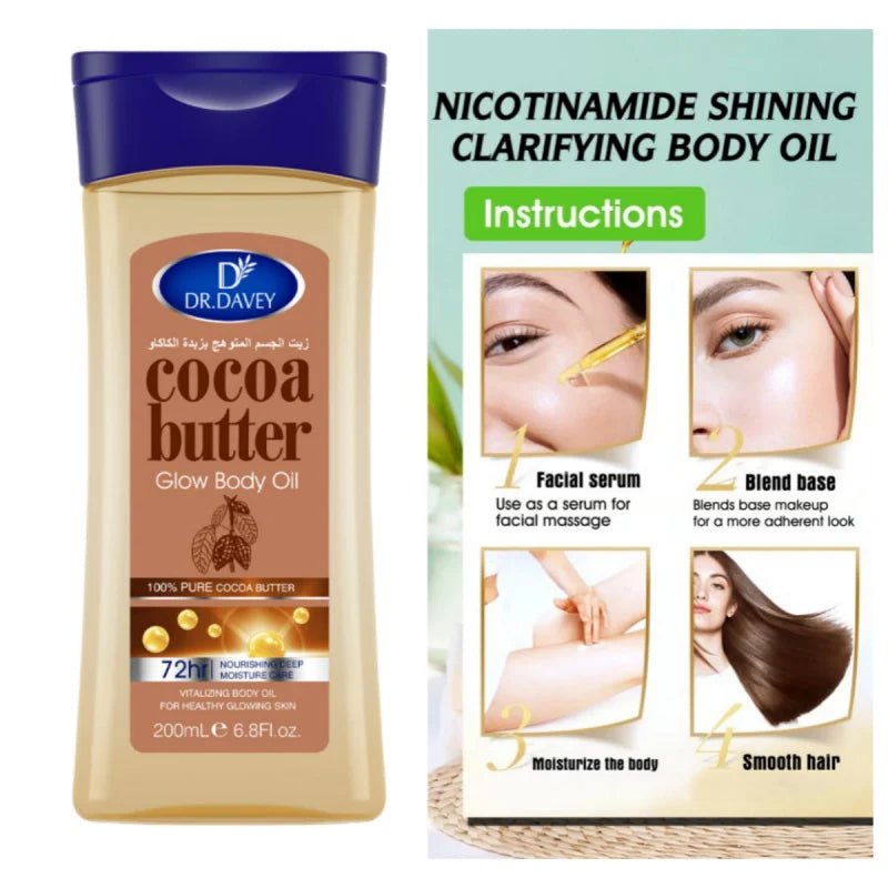 Huile corporelle au beurre de cacao Huile corporelle brillante au beurre de cacao Huile corporelle Huile essentielle de soin de la peau, adaptée à tous les types de peau, VIBILISANT CORPS OI - FATAONHuile corporelle au beurre de cacao Huile corporelle brillante au beurre de cacao Huile corporelle Huile essentielle de soin de la peau, adaptée à tous les types de peau, VIBILISANT CORPS OIBeauté HommeFATAON