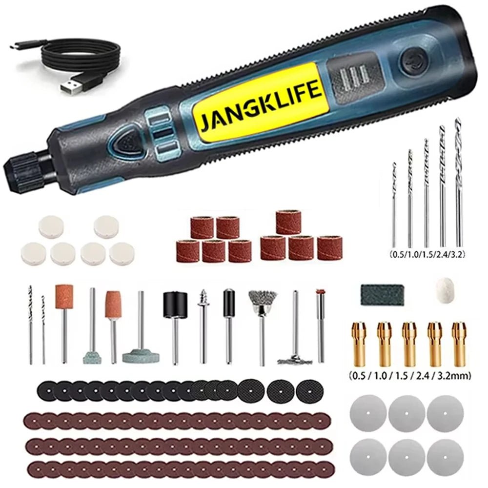 JANGKLIFE USB Kit d'outils rotatifs sans fil stylo de gravure sur bois bricolage pour bijoux métal verre Mini perceuse sans fil - FATAONJANGKLIFE USB Kit d'outils rotatifs sans fil stylo de gravure sur bois bricolage pour bijoux métal verre Mini perceuse sans filOutils & PerformanceFATAON