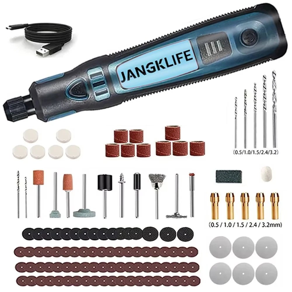 JANGKLIFE USB Kit d'outils rotatifs sans fil stylo de gravure sur bois bricolage pour bijoux métal verre Mini perceuse sans fil - FATAONJANGKLIFE USB Kit d'outils rotatifs sans fil stylo de gravure sur bois bricolage pour bijoux métal verre Mini perceuse sans filOutils & PerformanceFATAON