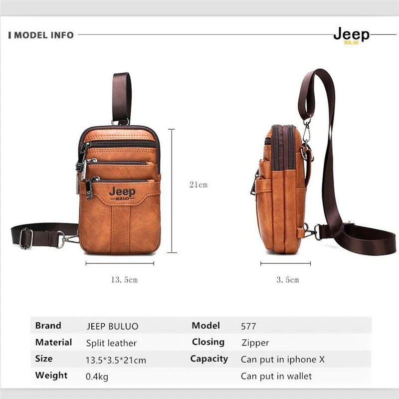 JEEP BULUO Multi-function Small Sling Chest Bag Legs Waist Bag For Man New Fashion Casual Crossbody Men Messenger Bags - FATAONJEEP BULUO Multi-function Small Sling Chest Bag Legs Waist Bag For Man New Fashion Casual Crossbody Men Messenger BagsMode & AccessoiresFATAON