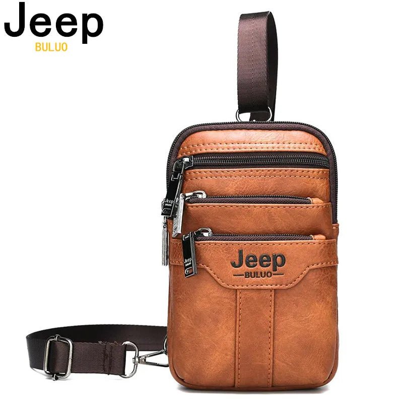JEEP BULUO Multi-function Small Sling Chest Bag Legs Waist Bag For Man New Fashion Casual Crossbody Men Messenger Bags - FATAONJEEP BULUO Multi-function Small Sling Chest Bag Legs Waist Bag For Man New Fashion Casual Crossbody Men Messenger BagsMode & AccessoiresFATAON