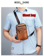 JEEP BULUO Multi-function Small Sling Chest Bag Legs Waist Bag For Man New Fashion Casual Crossbody Men Messenger Bags - FATAONJEEP BULUO Multi-function Small Sling Chest Bag Legs Waist Bag For Man New Fashion Casual Crossbody Men Messenger BagsMode & AccessoiresFATAON