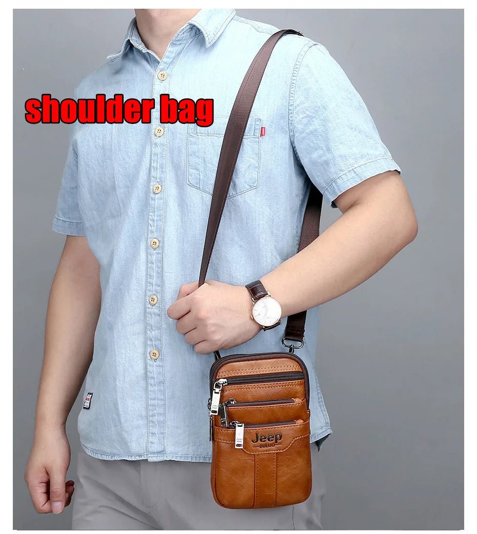 JEEP BULUO Multi-function Small Sling Chest Bag Legs Waist Bag For Man New Fashion Casual Crossbody Men Messenger Bags - FATAONJEEP BULUO Multi-function Small Sling Chest Bag Legs Waist Bag For Man New Fashion Casual Crossbody Men Messenger BagsMode & AccessoiresFATAON