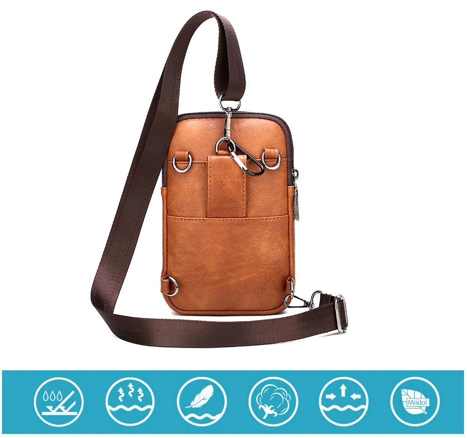 JEEP BULUO Multi-function Small Sling Chest Bag Legs Waist Bag For Man New Fashion Casual Crossbody Men Messenger Bags - FATAONJEEP BULUO Multi-function Small Sling Chest Bag Legs Waist Bag For Man New Fashion Casual Crossbody Men Messenger BagsMode & AccessoiresFATAON